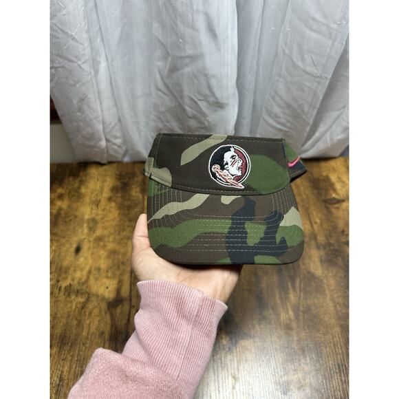 Nike Dri Fit Florida State FSU Noles Visor Camo Swoosh - Picture 1 of 7